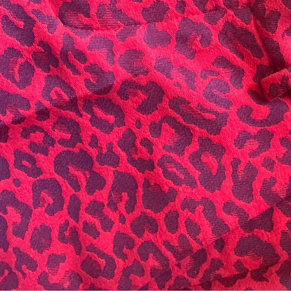 Zadig & Voltaire “Prune Jac Leo” Red/Black Leopard Jacquard Pants FR 34 / US 2 - Picture 6 of 9